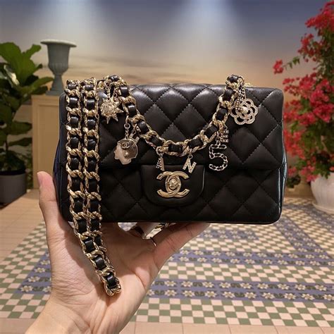 chanel inspired bag charm|Chanel open top handbags.